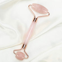 Load image into Gallery viewer, Natural Rose Quartz Facial Jade Roller