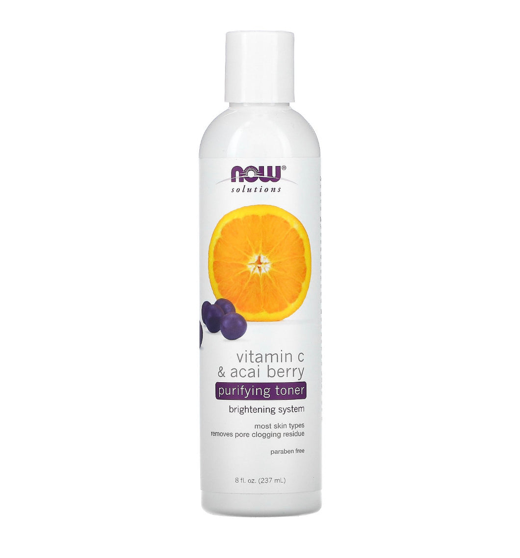 Now Solutions, Purifying Toner, Vitamin C & Acai Berry ( 237 ml )